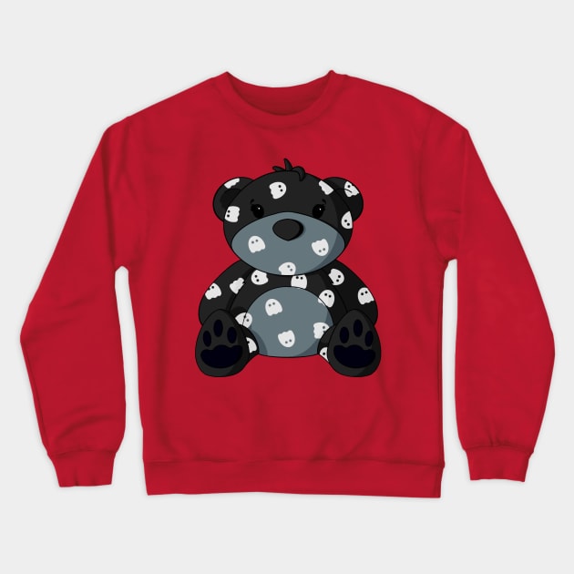 Ghost Pattern Teddy Bear Crewneck Sweatshirt by Alisha Ober Designs